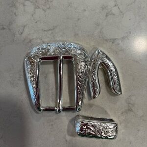Belt Buckle. Sterling silver plated. Never used. Beautiful!